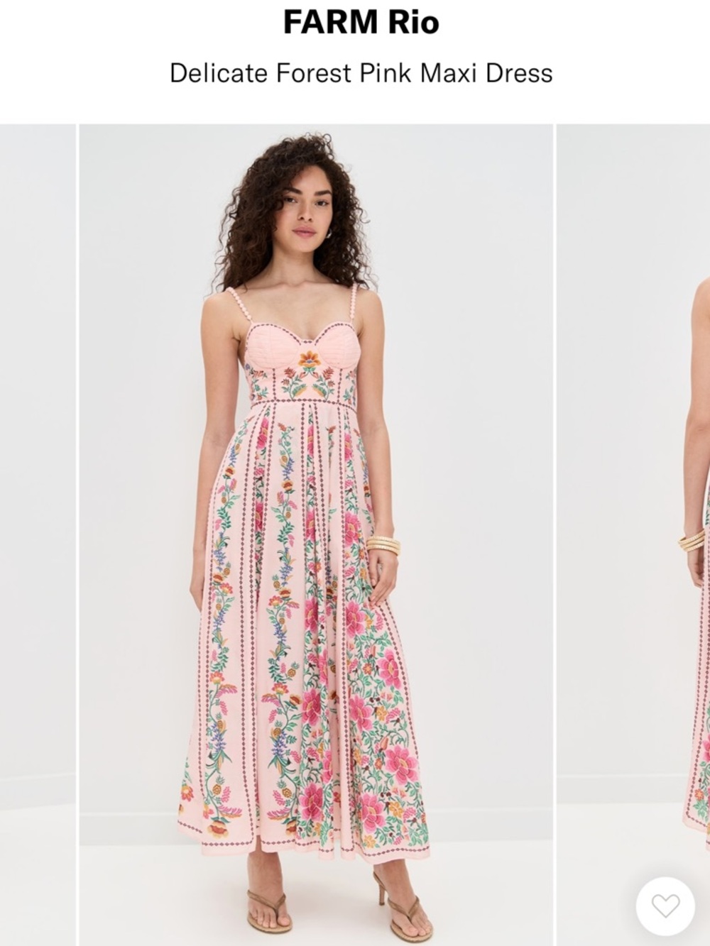FARM RIO inspired Delicate Forest Pink Maxi Dress- BRAND NEW